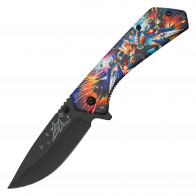 7.75" Assisted Open 3-D Printed Graphic Pocket Knife