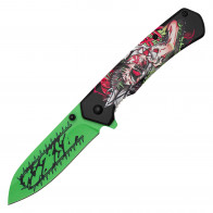 8" Assisted Open 3-D Printed Graphic Pocket Knife