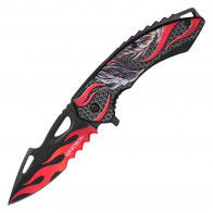9" Red Dragon Pocket Knife