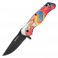 8" Wartech Mermaid Print Pocket Knife