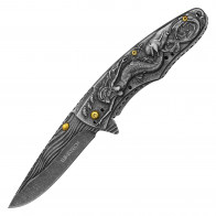 8" Wartech Stonewashed Mermaid Pocket Knife