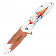 WARTECH - 7.75" Assisted Open 3-D Printed Ice Cream Special Graphic Pocket Knife