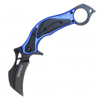 7" Blue Karambit w/ Black 3CR13 Blade