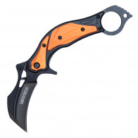 7" Orange Karambit w/ Black 3CR13 Blade