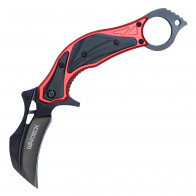 7" Red Karambit w/ Black 3CR13 Blade