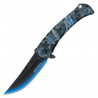 8" Samurai Pocket Knife (Blue)