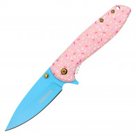 7.5" WarTech Assisted Opening Pink Cupcake Pocket Knife - Sweet Treats