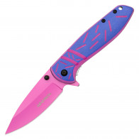 7.5" WarTech Assisted Opening Purple Cupcake Pocket Knife - Sweet Treats