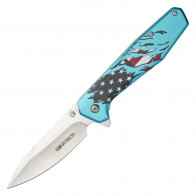 7.75" WARTECH USA Flag Pocket Knife