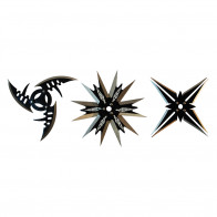 3PC SET ASSORTED THROWING STAR