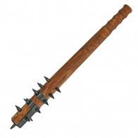 22.5" Handmade Wooden Spiked Mace
