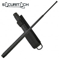 26" Heavy Duty Black Expandable Baton w/ Rubber Grip Handle