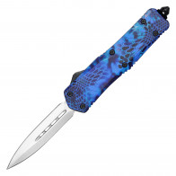 9" Snake Skin Blue Atomic Select  Automatic OTF Knife 