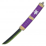 8.25" Anime Inspired Purple Oden Katana OTF Knife