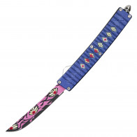 8.25" Anime Inspired Kokushibo Flesh Katana OTF Knife