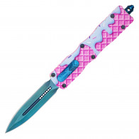 7.5" Atomic USA Auto OTF Front Push Knife w/ Dagger Blade - Sweet Treats Collection