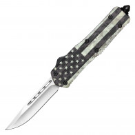 9" Camo US Flag Atomic Select  Automatic OTF Knife 