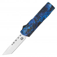 7.75" UltraLite Atomic USA Blue Cobra Snake Camo OTF Auto D2 Steel Tanto Blade w/ Kydex Gift Box