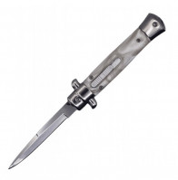 9" Vito Italian Stiletto OTF Knife w/Ivory White Handle
