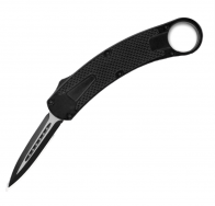 Black Carbon Fiber Karambit OTF w/ Two Tone Blade