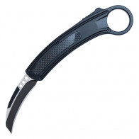 Black Carbon Fiber Karambit OTF w/ Two Tone Blade
