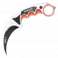 7.5" Orange Karambit Knife