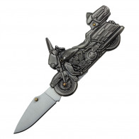 6" POCKET KNIFE, 2.5" SILVER BLADE & HANDLE