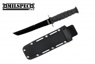 6" Tanto Neck Knife w/Sheath (Black)