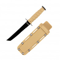 6" Tanto Neck Knife w/Sheath (Yellow)