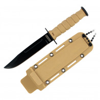 6" Drop Point Neck Knife w/Sheath (Yellow)