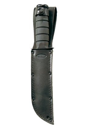 LEATHER SHEATH-BLACK-FITS KNIFE WITH 7" BLADE