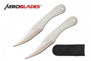 2 Piece 7.5" Jack The Ripper Throwing Knives Set (Chrome)