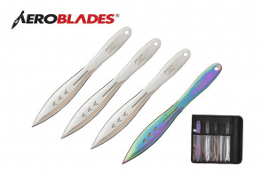 4 Piece 7.5" Double Edged Throwing Knives Set