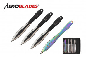4 Piece 7.5" Double Edged Throwing Knives Set 