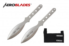 5.5" 2pc. Silver Wings Throwing Knives