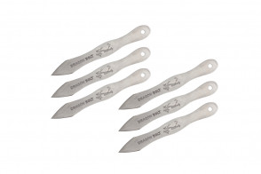 9" Set of 6 Chrome Throwing Knives