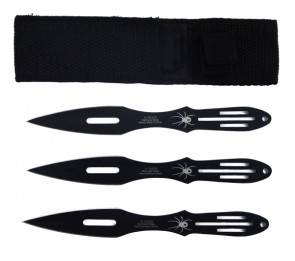 3 Piece Black Widow Throwing Knives