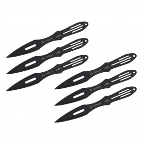 9" Set of 6 Black Widow Throwing Knives