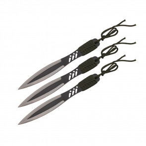 Set of 3 Cord-Wrapped Throwing Knives