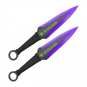 9" 2pc set: Purple and Black Thrower