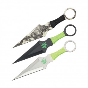 9" 3pcs set zombie throwing knife