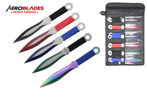 Set of 12 Assorted Cord-Wrapped Throwing Knives