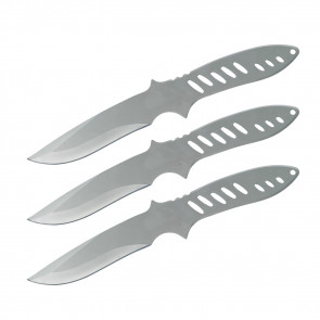 Set of 3 9" Ranger Throwing Knives (Chrome)