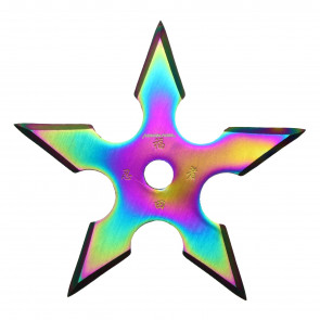 5-Point Rainbow Throwing Stars (3PC)
