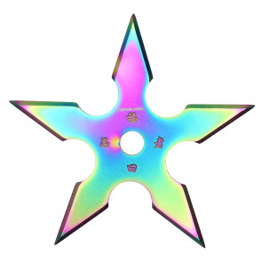 4" Rainbow Single 5-Point Throwing Star