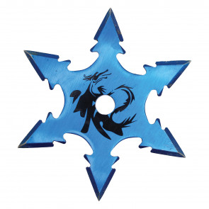 4" Blue Single 6-Point Throwing Star