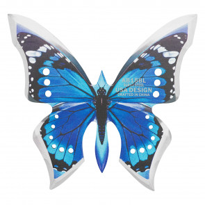 AEROBLADES - 4" Monarch Blue Butterly 3-Piece Throwing Star/Thrower w/ Case 