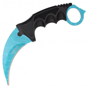 9" Aqua Blue Karambit Knife