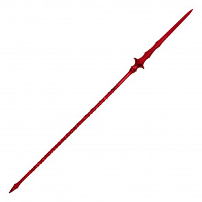 81" Fantasy Red Metal Spear