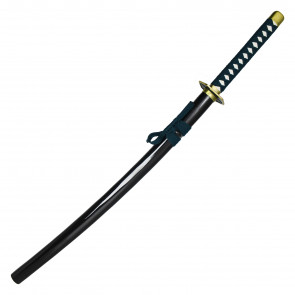 38" Sword w/ Green Hilt Handle and Black Saya